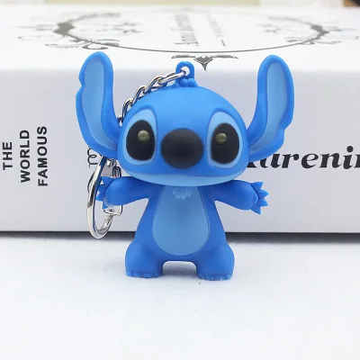 Милый светодиодный брелок-фонарик Lilo Stitch со звуком, Say I Love You Car Porte Clef, брелоки - Цвет: A2