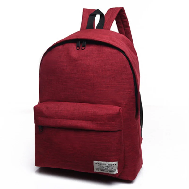 Брендовый холщовый мужской женский рюкзак для студентов колледжа средней школы сумки для подростков мальчиков и девочек рюкзаки для путешествий - Цвет: red