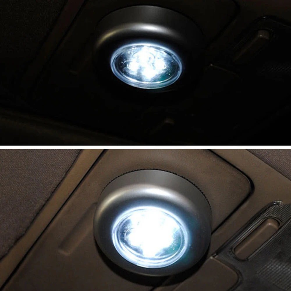 3LED авто багажник двери аварийный Push сенсорный свет ночник для чтения аксессуары тюнинговая Автомобильная накладка на батарейках