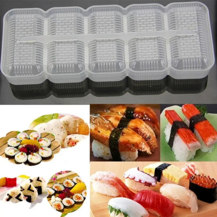 Aliexpress.com : Buy Sushi Mold Rice Ball 5 Rolls Maker Non Stick Press