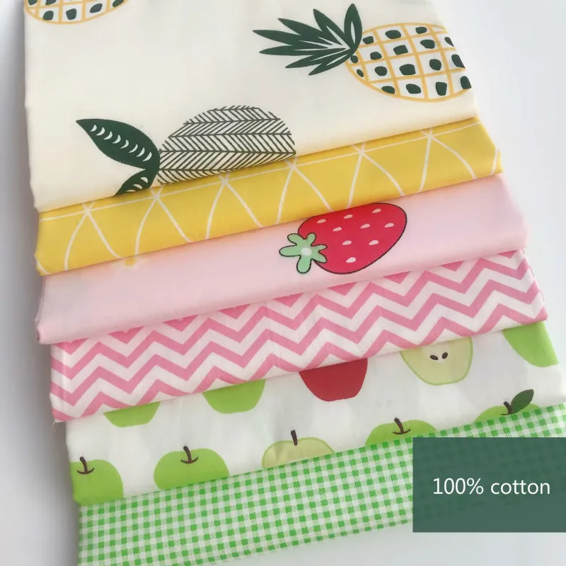 

Fruit Cotton Fabric 100% Cotton Bed sheet Cloth for DIY Sewing Quilting Fat Quarters Material For Baby&Child 160x50cm