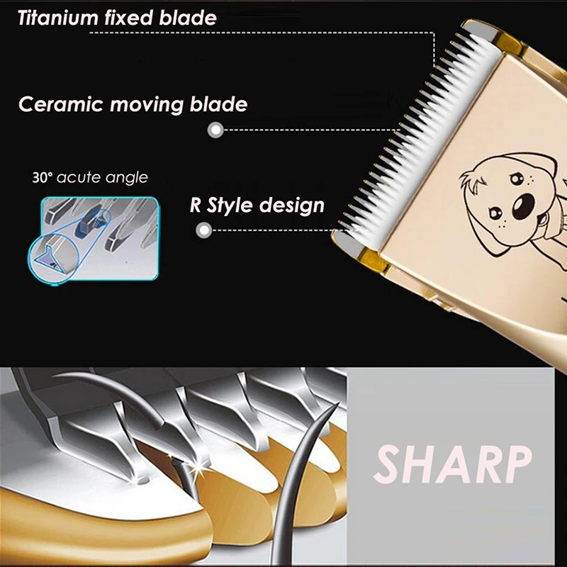 Перезаряжаемый набор для ухода за домашними животными, кошками, собаками, триммер для волос, профессиональная машинка для стрижки собак, жениха, электрическая машинка для стрижки, набор для стрижки волос 40
