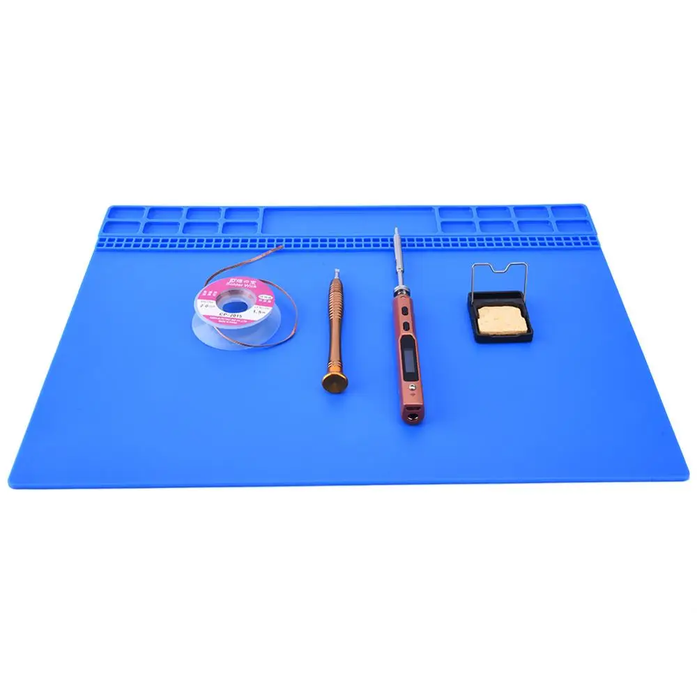 Теплоизоляция силиконовый коврик стол коврики обслуживания платформы для BGA пайки Ремонт станции инструменты серый/черный/темно синий
