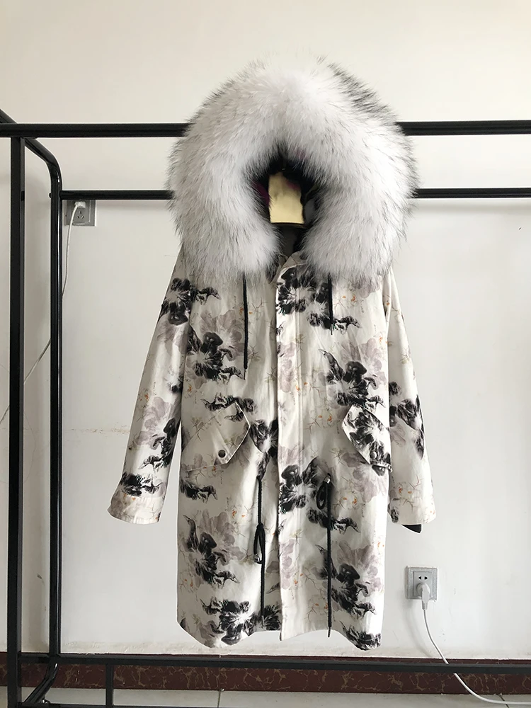 Женская водонепроницаемая куртка со съемной подкладкой из натурального меха лисы с капюшоном, пальто, Женское зимнее длинное пальто, парки