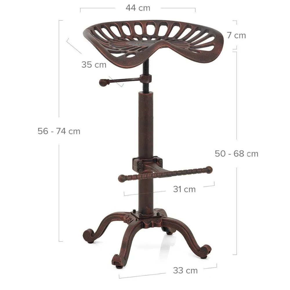 Промышленные барные стулья поворотный трактор металлический седло стул Регулируемая Высота 19-25"