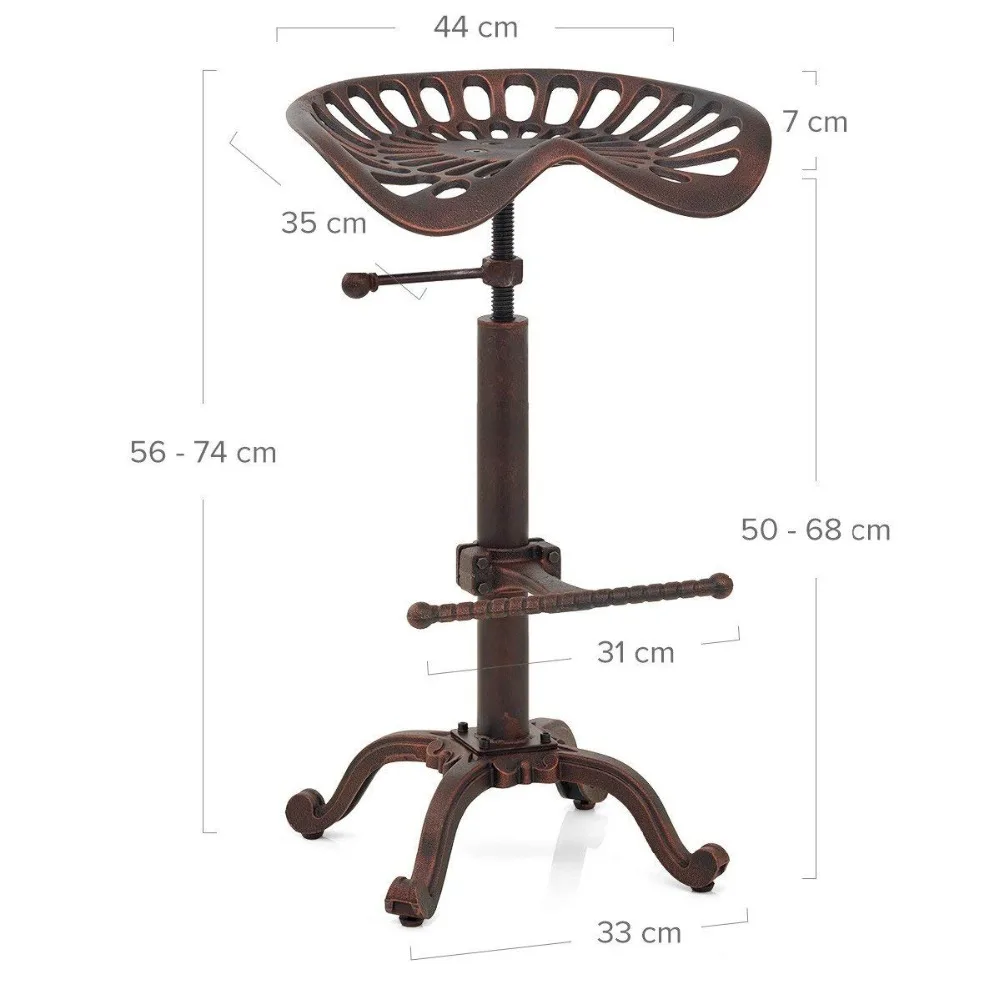 Industrial Bar Stools Swivel Tractor Metal Saddle Chair Height Adjustable 19-25\ Industrial Bar Stools Swivel Tractor Metal Saddle Chair Height Adjustable 19-25\