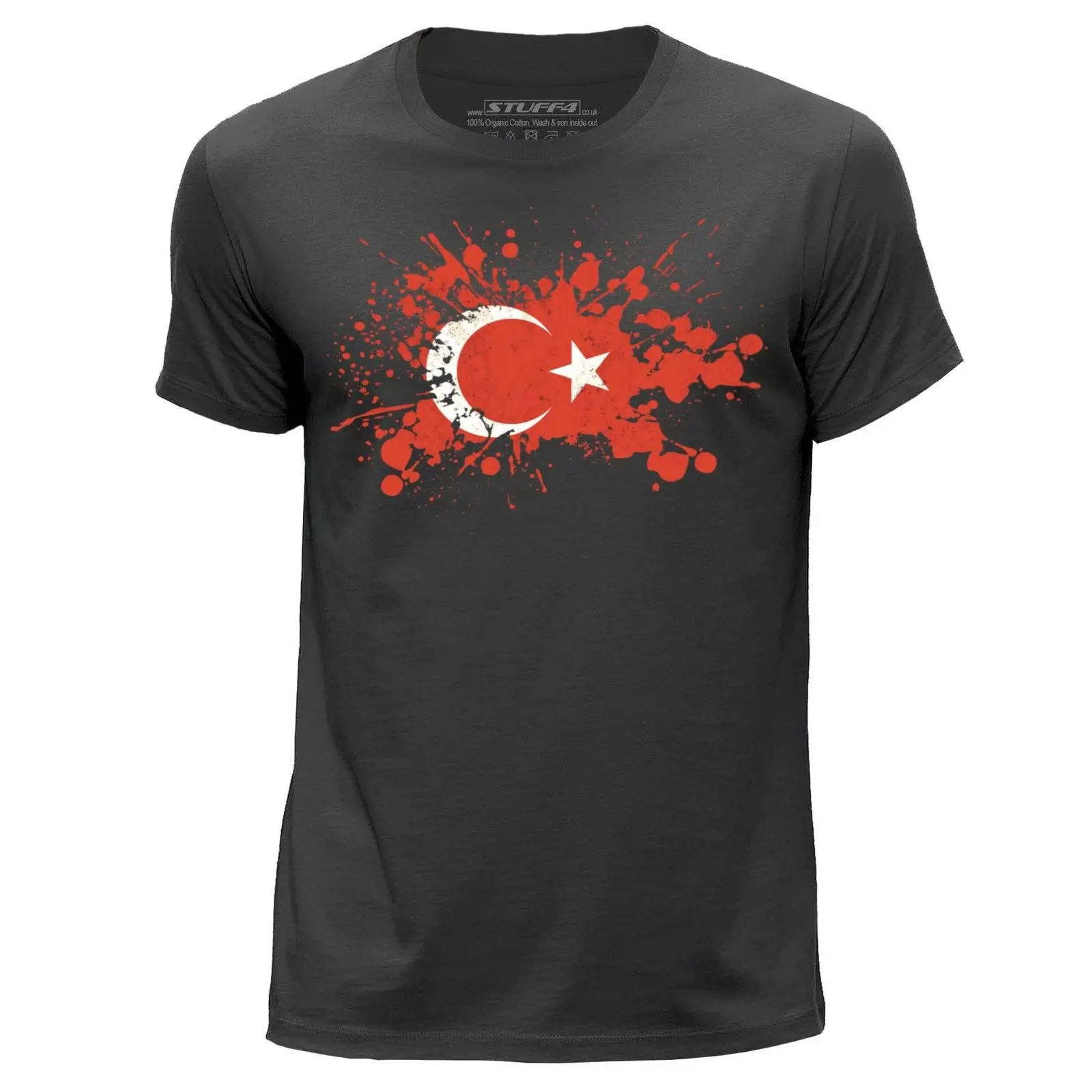 STUFF4 Herren/Dunkelgrau/Rundhals футболка Flagge SplatSZ Прохладный Повседневное гордость унисекс