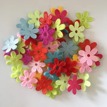 

1000pcs Random mixed Padded Felt Spring Flower Appliques Craft DIY Wedding decoration A29A*10