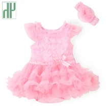 Bébé filles dress 2016 summer infant dentelle dress enfants fleur princesse de mariage robes bébé fille en bas âge robes enfant d’anniversaire dress