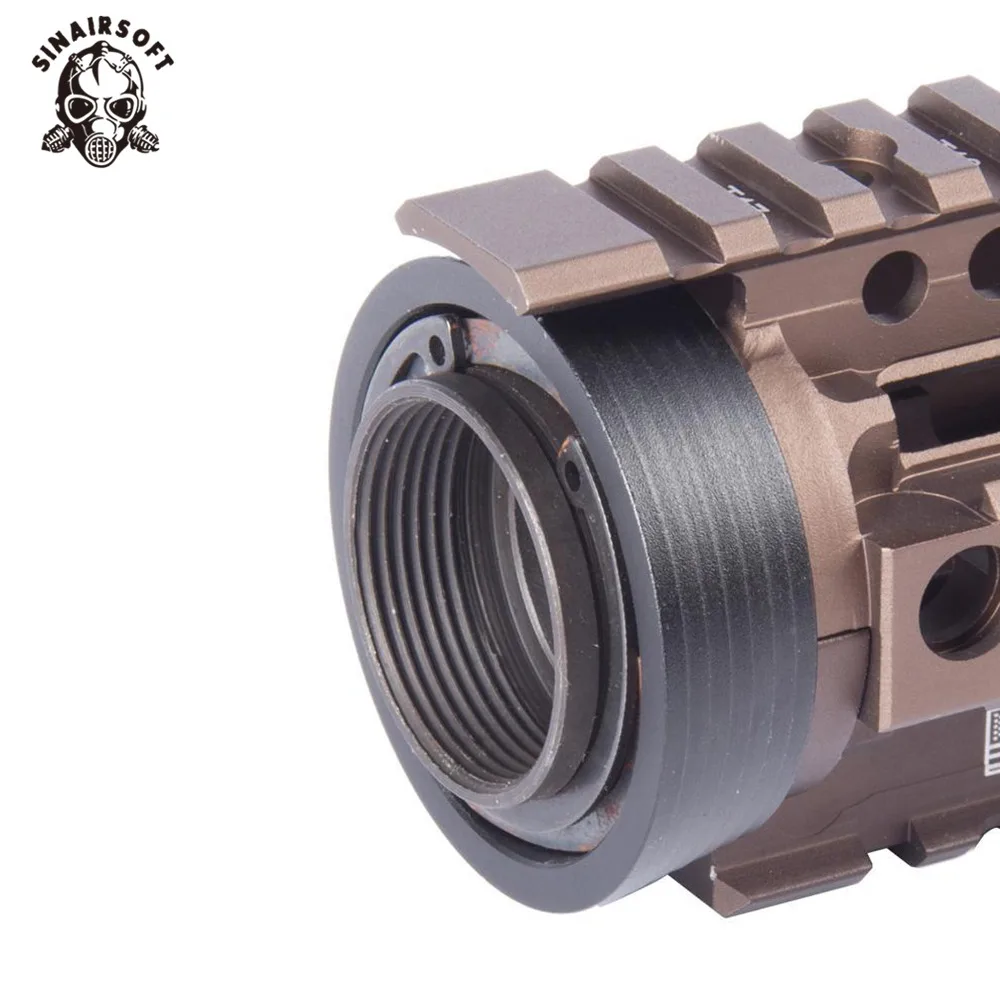 Тактическая алюминиевая прямая рельсовая система Handguard Delta Ring сборка бочка гайка