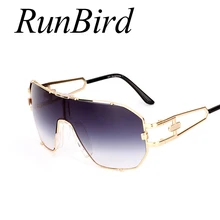 RunBird уникальные крутые Женские квадратные солнцезащитные очки большая винтажная рамка солнцезащитные очки, ацетат оттенки градиентные очки UV400 759R