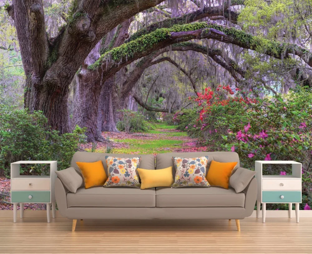 129-1 Tree Wallpaper, Forest Wallpaper, Tree Wall Mural, Nature Wall Mural, Nature Wallpaper, Forest Wall Covering, Forest Wall Mural, Forest