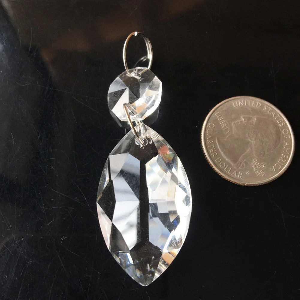 

1x Oval Eye Pendant Glass Art Crystal Chandelier Lamp Prism Ornament Suncatcher Pendant Faceted DIY Handmade