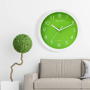 

Simple Modern Solid Color Wall Clock Mute Creative Color Clock Children's Room Bedroom Living Room Quartz Clock