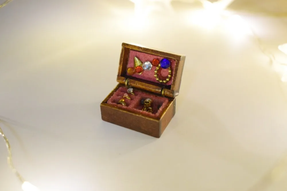 1/12 Dollhouse Miniatures Jewelry Box \Doll House Accessory Room Decor Toys New 