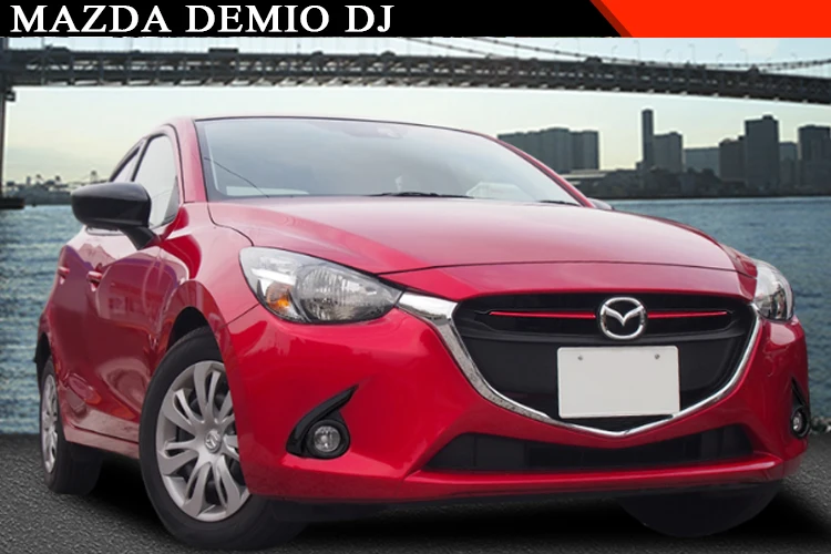 Хромированная передняя решетка гриль крышка отделка молдинг для Mazda 2 Demio DJ DL мазда2 хэтчбек седан аксессуары Стайлинг