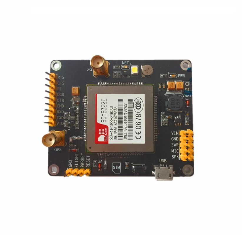 

SIM5320E/SIM5320A/SIM5320J Simcom 3G development board High speed GPRS data transmission with GPS positioning USB SMA interface