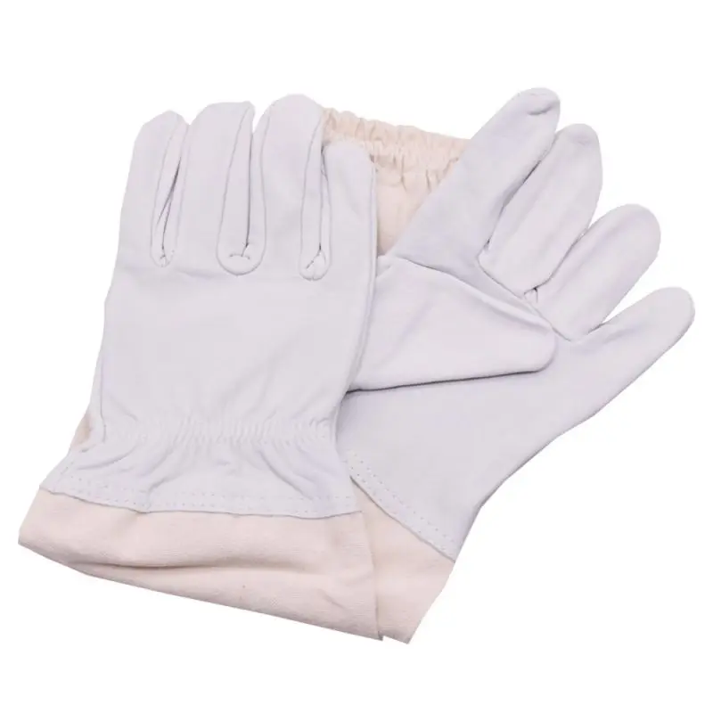Bee отбеленные холщовые перчатки из овчины анти-пчелы длинные перчатки Пчеловодство защитные перчатки