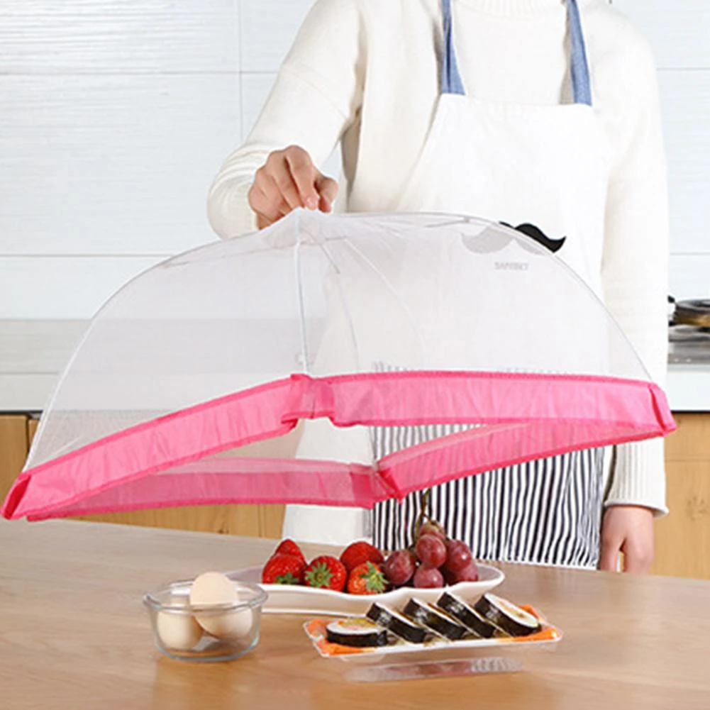 2pcs Foldable Table Food Cover Umbrella Style Anti Fly Mosquito Kitchen Cooking Tools Meal Cover Table Mesh Food Covers Kitchen4 Food Covers Aliexpress