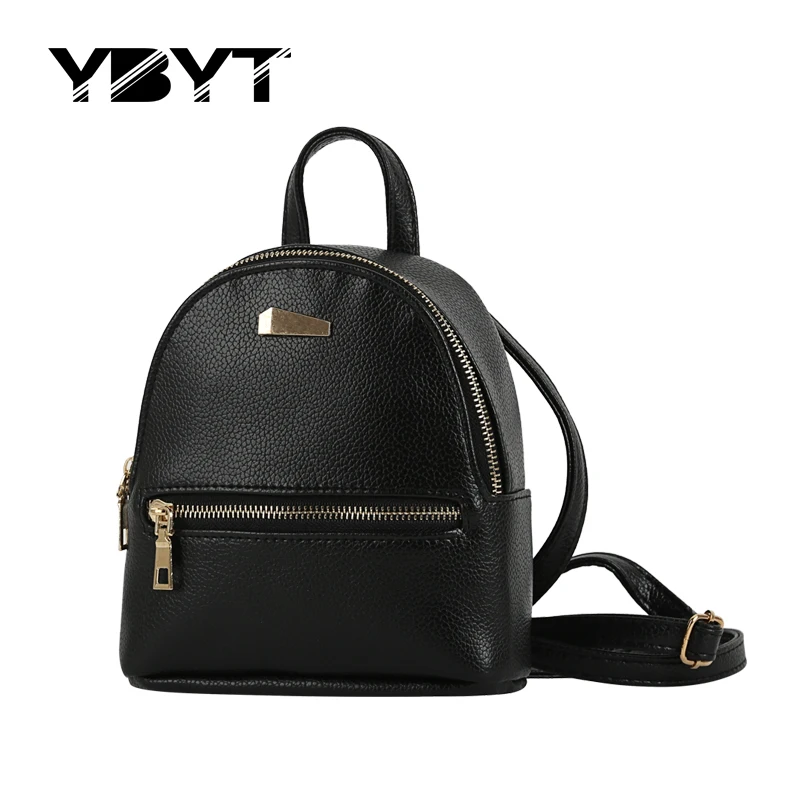  YBYT brand 2017 new small solid preppy style rucksack high quality women shopping backpacks ladies famous designer travel bag 