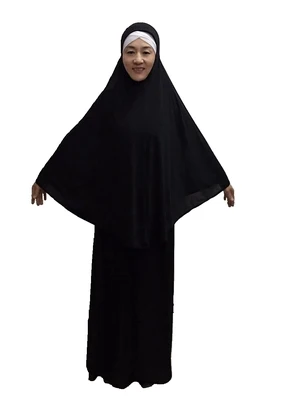 Мусульманское платье Женский комплект jubah abaya платье - Цвет: F