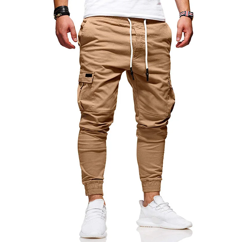 Europe and America plus large size cotton linen harem pants men's jogging pants new men's casual sports pants pants hip hop
