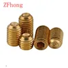 5-50PCS DIN916 M2 M2.5 M3 M4 M5 m6 M8 m10 brass hex socket set screw headness grub screw ► Photo 3/5