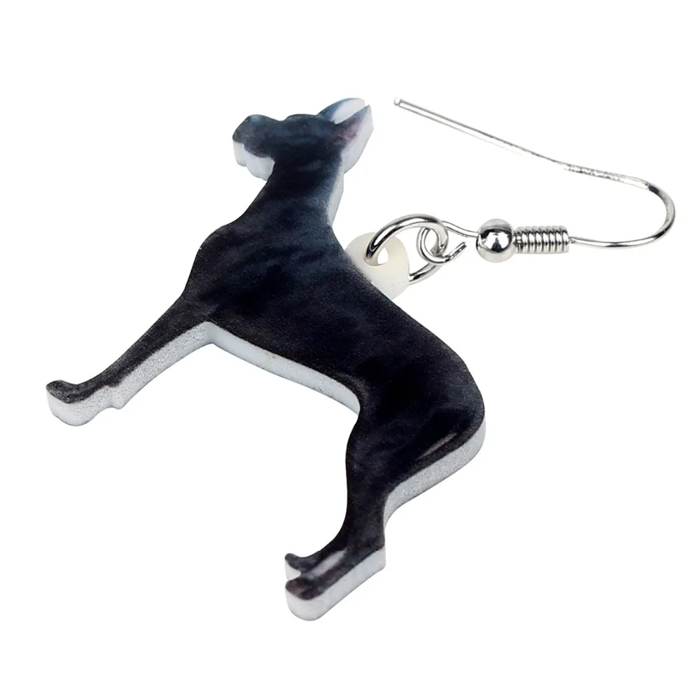 Bonsny Statement Acrylic Great Dane Dog Earrings Dangle Drop Fashion Animal Jewelry Gift For Women Girls Pet Lovers Accessories