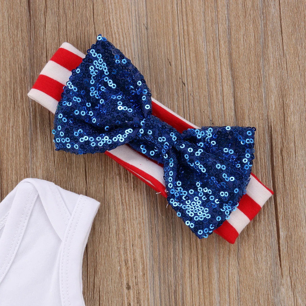 2019 для маленьких девочек 1st День независимости США Ползунки с изображением флага Брюки повязка на голову наряды