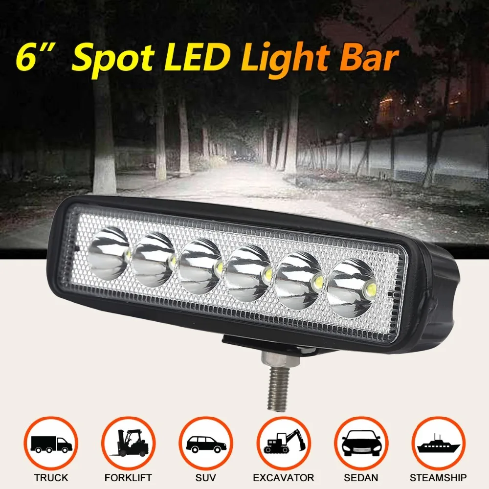 Green L 18W LED Bar LED spotlight for SUV 4x4 Off road Fog lights Off