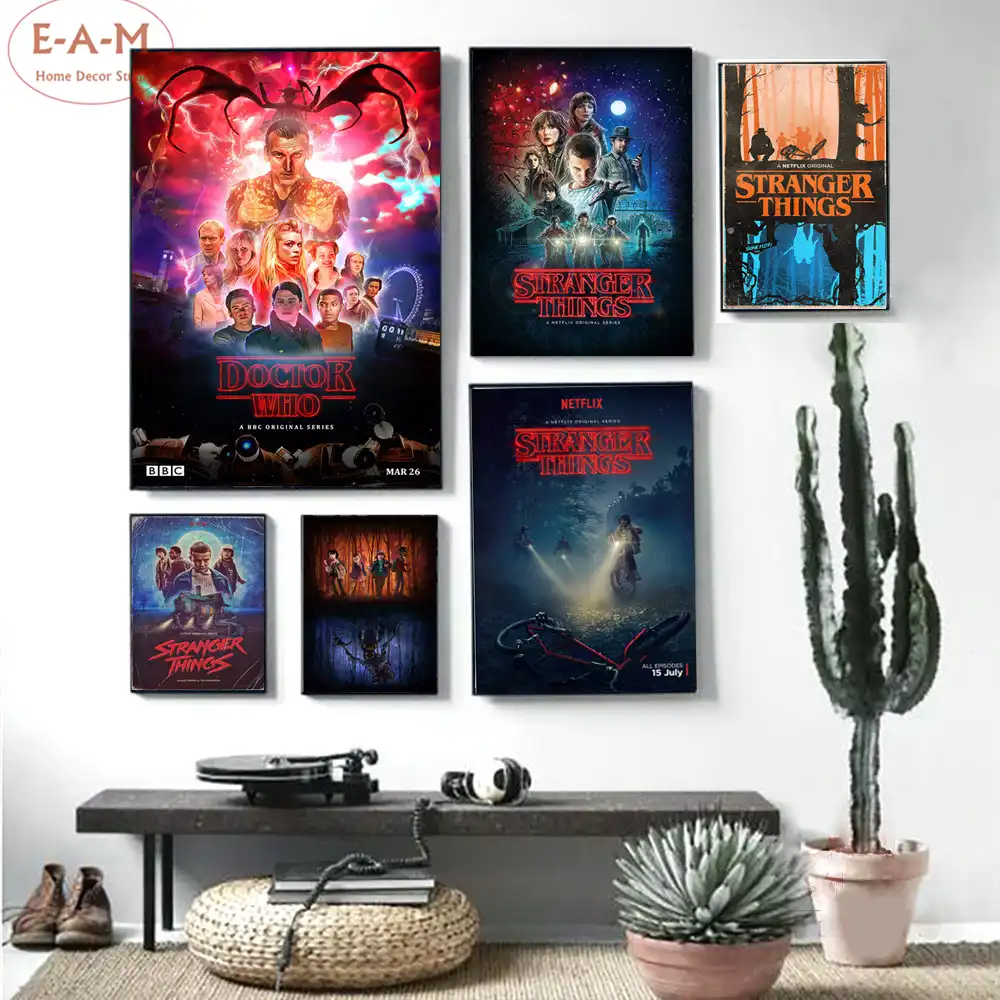 Stranger Things Kids Movie Cotton Canvas Art Print Painting Poster Wall Pictures Home Decoration Wall Decor No Frame C