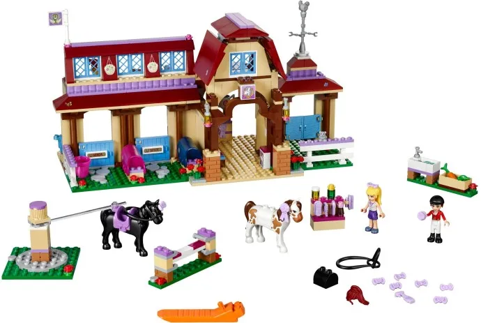 Legoings Friends For Girl Heartlake Riding Club Horse Stables Block Set Mia Stephanie Building Toy Compatible with 41126