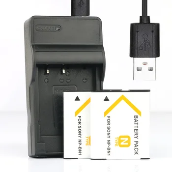 

LANFULANG 2 Pack NP-BN1 NP BN1 Digital Battery and Charger Kit for Sony DSC-WX9 DSC-T99 DSC-TX20 NP-BN NPBN1