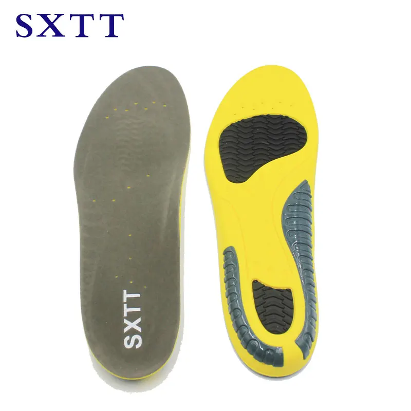 

SXTT PU Soft Insoles Professional Cushion Foot Care Shoe Inserts Pad Shoe Gel Cool Deodorant Orthotic Silicone Insoles