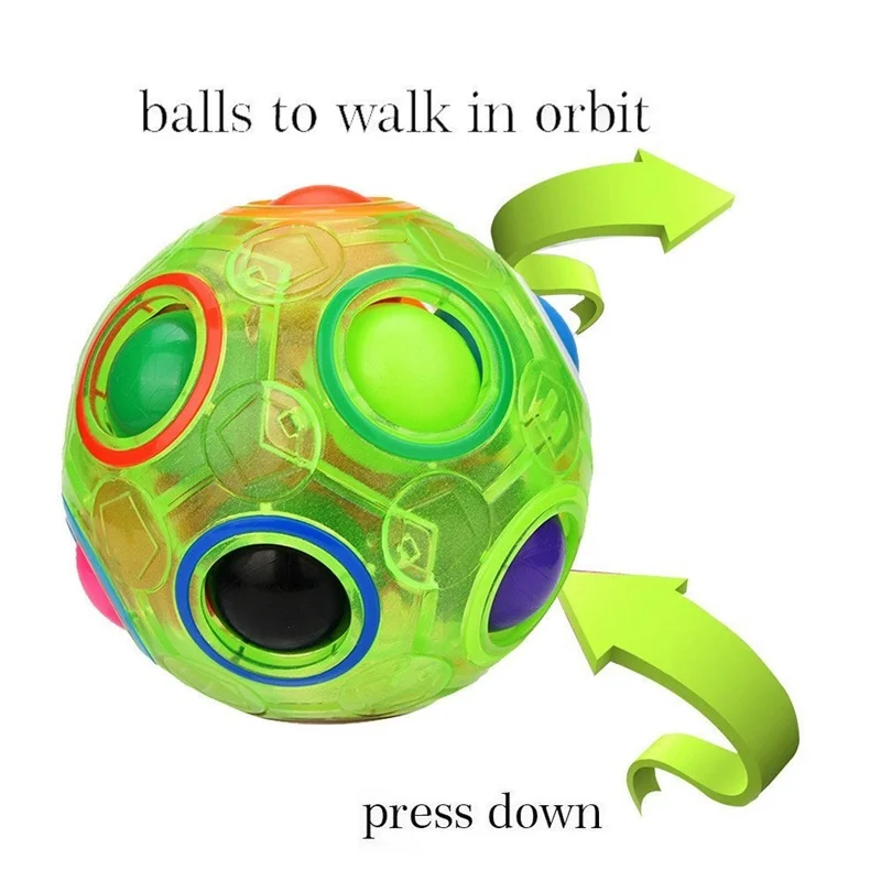 Световой Магия радуги футбольный мяч Cube флуоресценции горячие для разрядки Пальчиковый игрушка для детей и взрослых анти-стресс мяч