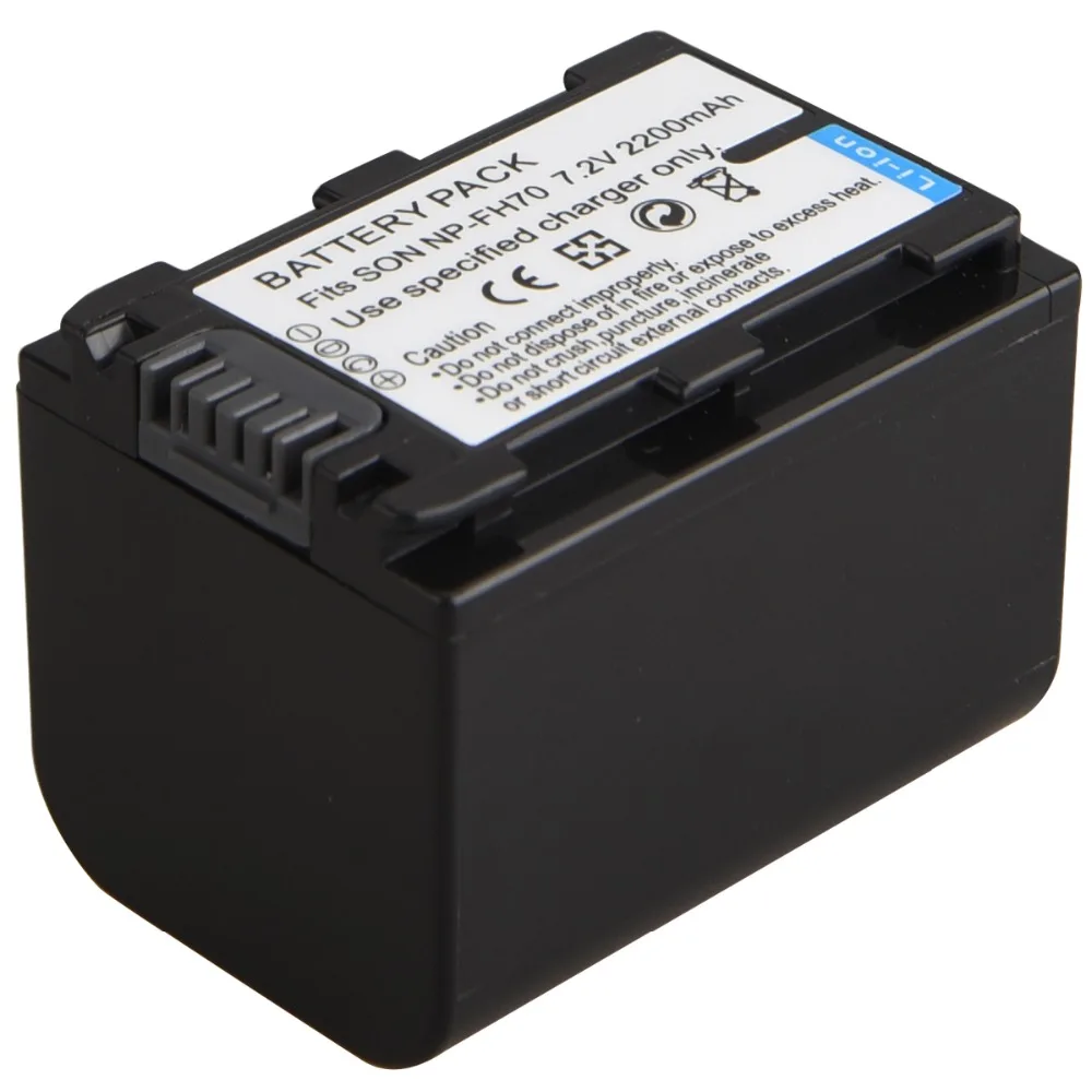 

100% NEW 2200mAh NP-FH70 Camera Battery For Sony NP-FV50 NP-FV100 NP-FH30 NP-FH40 NP-FH60 NP-FH50 NP-FH70 HDR-SR HDR-XR Series