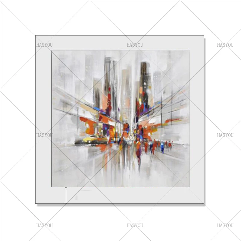 City-Downtown-New-York-Urban-Streets-Modern-Picture-Hand-Painted-Abstract-Canvas-Oil-Painting-Handmade-Wall (1)