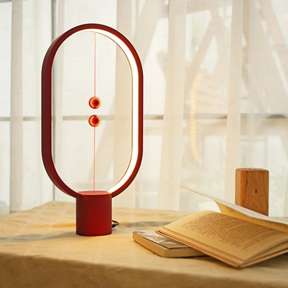 

Magnetic Lamp Balance Creative Smart Lighting Lights LED Ellipse Desk Lamp Magic Floating Balls Switch USB Powered Lamps