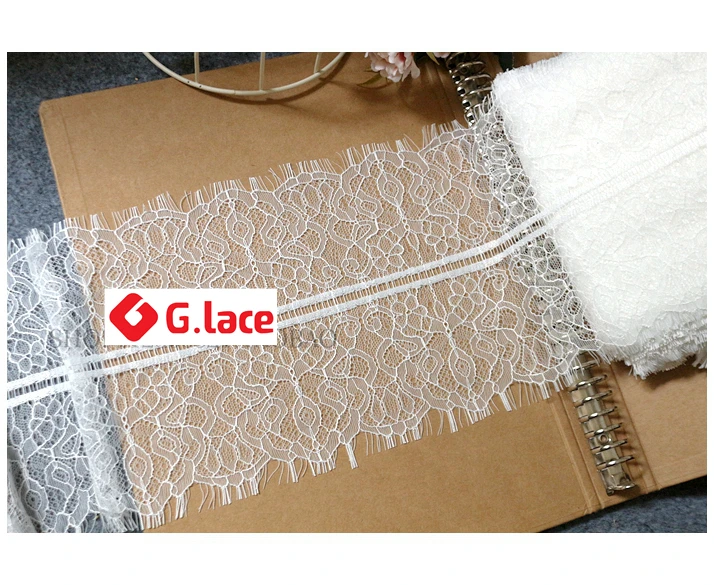 

GLace 9m/lot 18cm wide Eyelash lace mesh clothing skirt decoration lace fabric diy accessories TX304