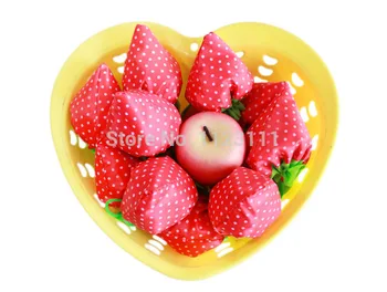 

Free Shipping 500pcs/lot Portable Cute Strawberry Bags Eco Reusable Bag Tote Folding Foldable Bag opp bag