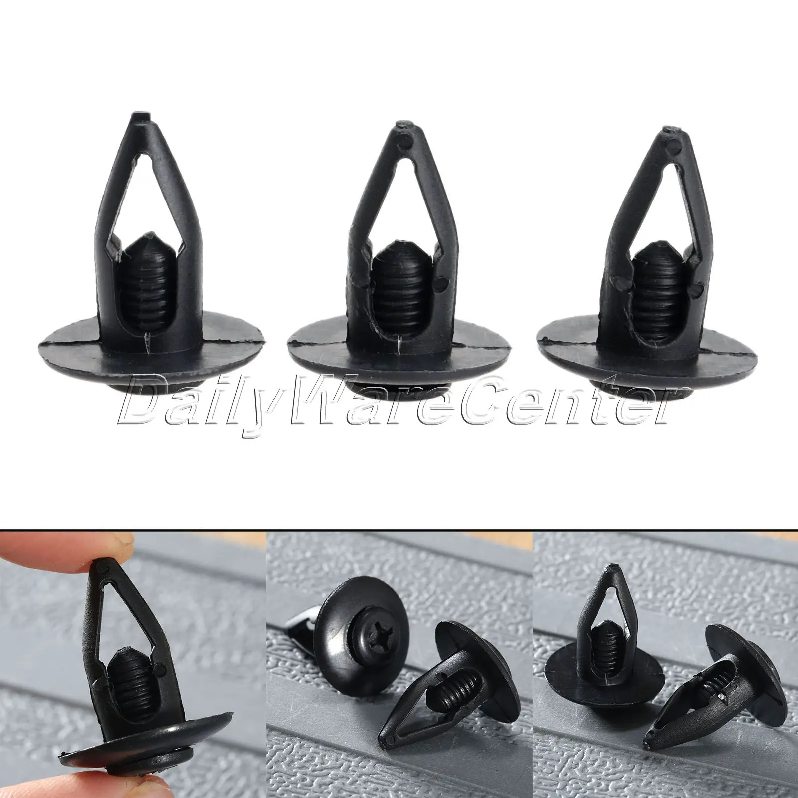

50Pc 8.5mm Hole Nylon Bumper Fender Retainer Fastener Rivet Clips For Mazda Kia Nisson Ford Car-Styling Car Door Trim Panel Clip