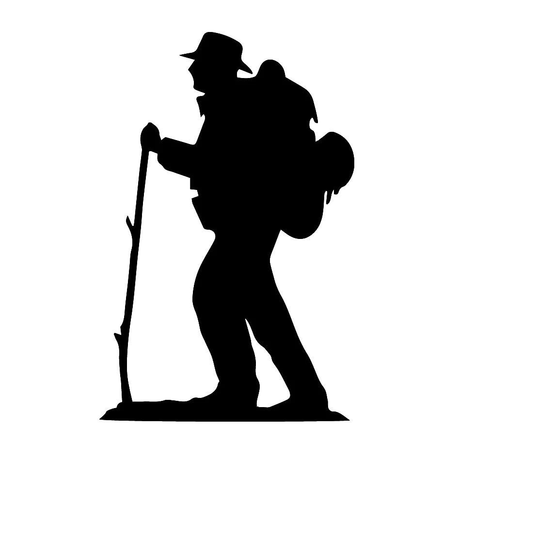 

Hiker Decal Window Bumper Sticker Car Decor Mountain Hiking Adventure Climbing