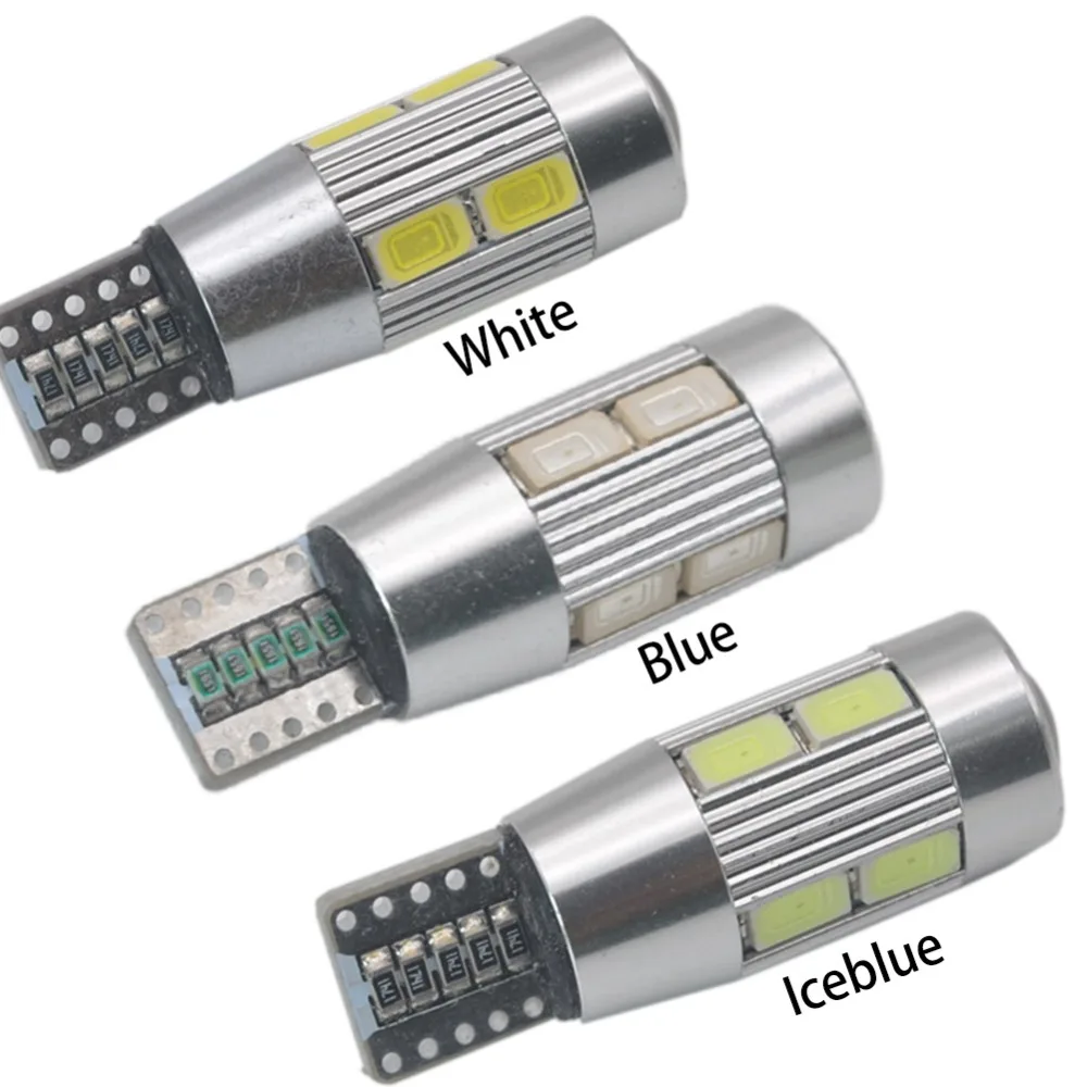 2 шт. авто светодиодный T10 Canbus без ошибок 194 W5W 10 SMD 5630 автомобильный боковой