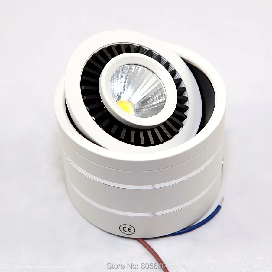 

LED Ceiling Downlight COB 10W Dimmable 360 degree Rotatable Surface Mounted Spot Decoration Wall Down Lights
