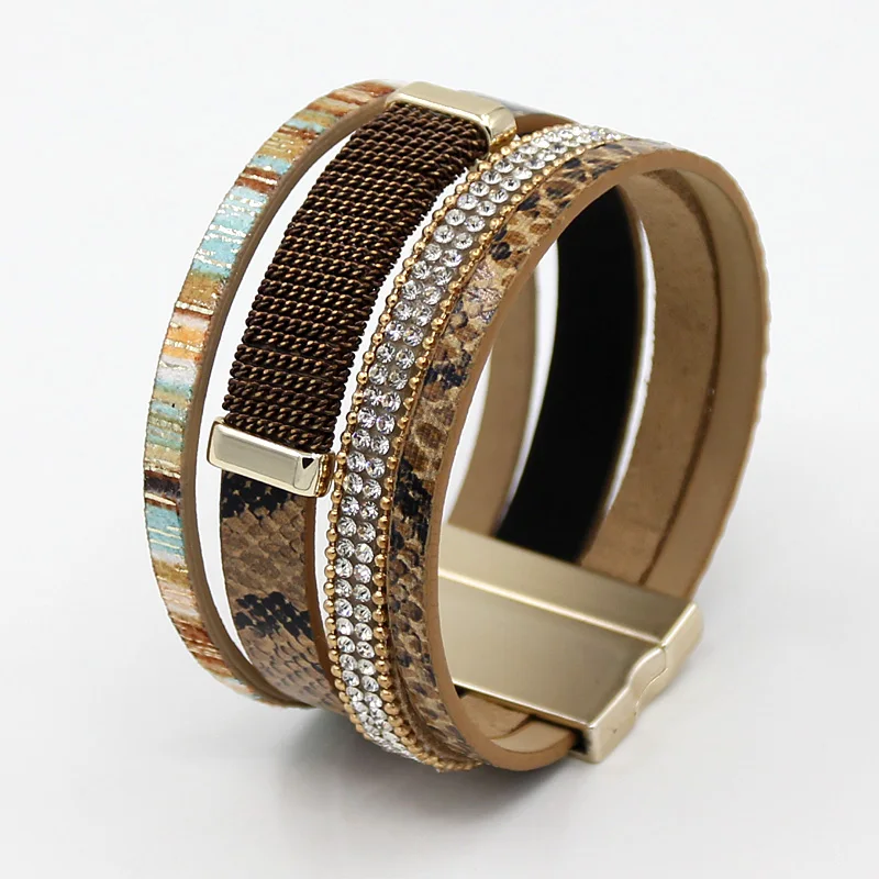 Женский многослойный браслет белый стразы ювелирные изделия|bracelet jewelry|women