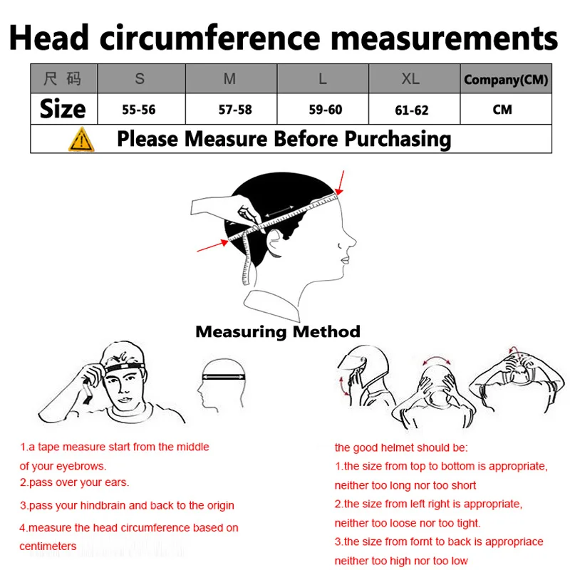 adult motorcycle helmet dimension