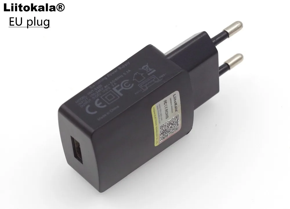 Liitokala 1A 2A USB портативное зарядное устройство с европейской вилкой Lii100 Lii202 Lii402 универсальная вилка