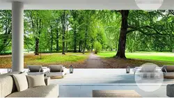 Пользовательские фото 3d росписи обоев Нетканые огромный лес большое дерево диван фоне стены живопись гостиная обои для стен 3d