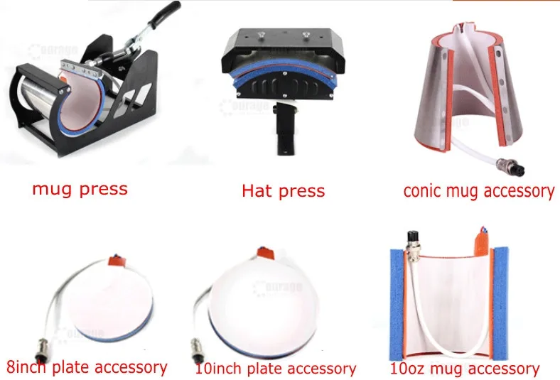 7 в 1 цифровой комбо термопресс машина теплопередачи принтер для футболок шляпа плата принтера все в одном