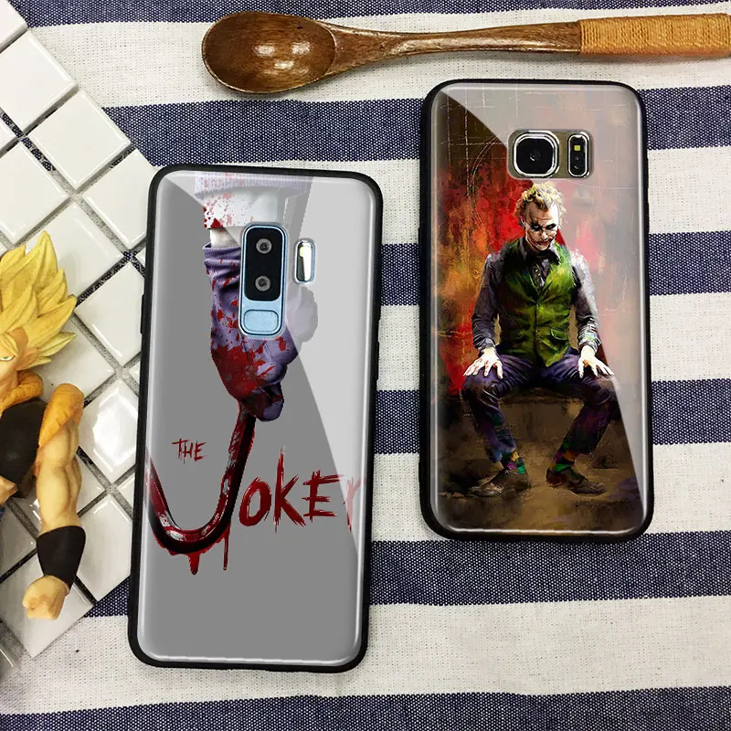 Мягкий силиконовый чехол для телефона Joker из гладкого стекла для samsung Galaxy S7 Edge S8 S9 S10e S10Plus Note 10 8 9 10 PLUS